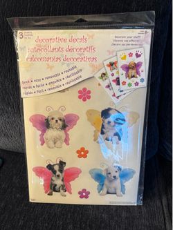 Never Opened Large Reusable Dog Decals Includes 3 sheets