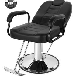 New! In The Box! Barbers Chair, Heavy Duty Hydraulic Reclining Salon Chair Spa Furniture Reclining Extra Wide
