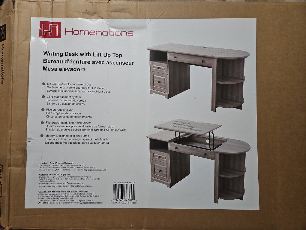 Homenations Writing Lift Desk