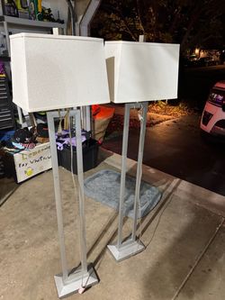 Pair of Floor lamps with shades