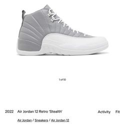 2022 Air Jordan 12 Retro Stealth - Size 9.5