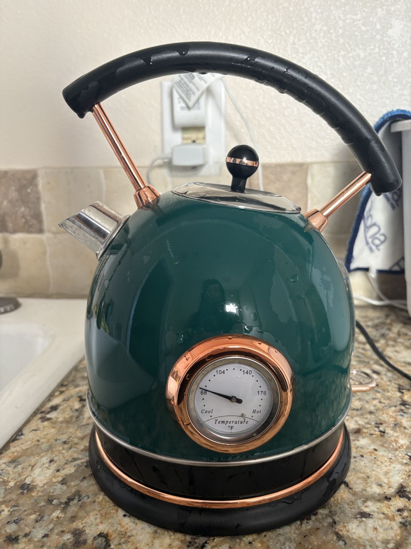 Green Electric Kettle New