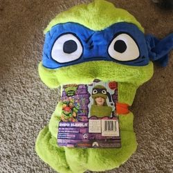 New Ninja Turtle Hooded Blanket 