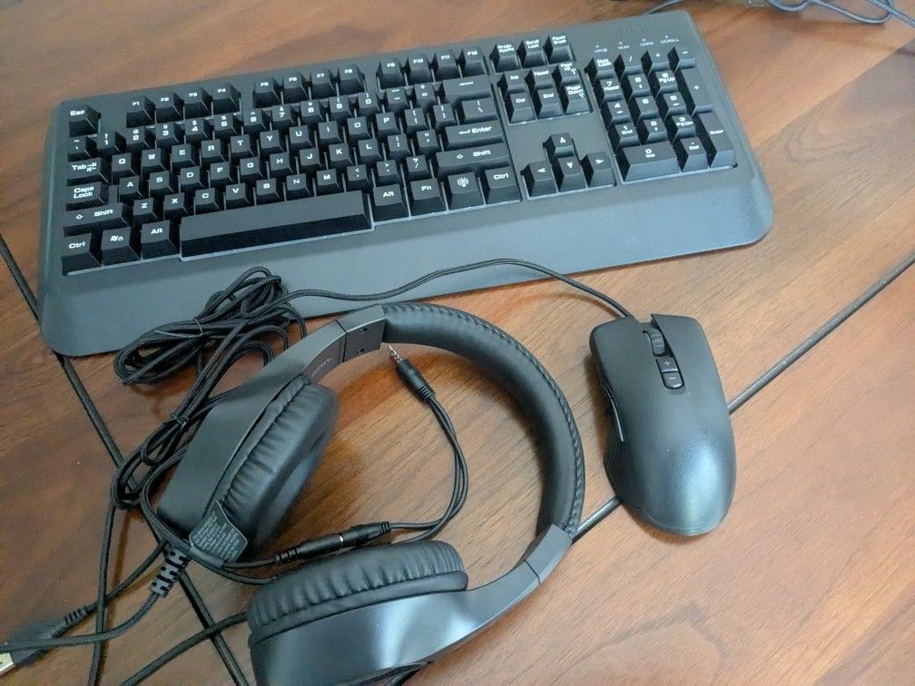 Brand New. Onn Gaming Keyboard, Headset And Mouse