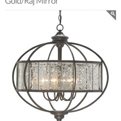 Curry and Company Mercury Glass Chandelier