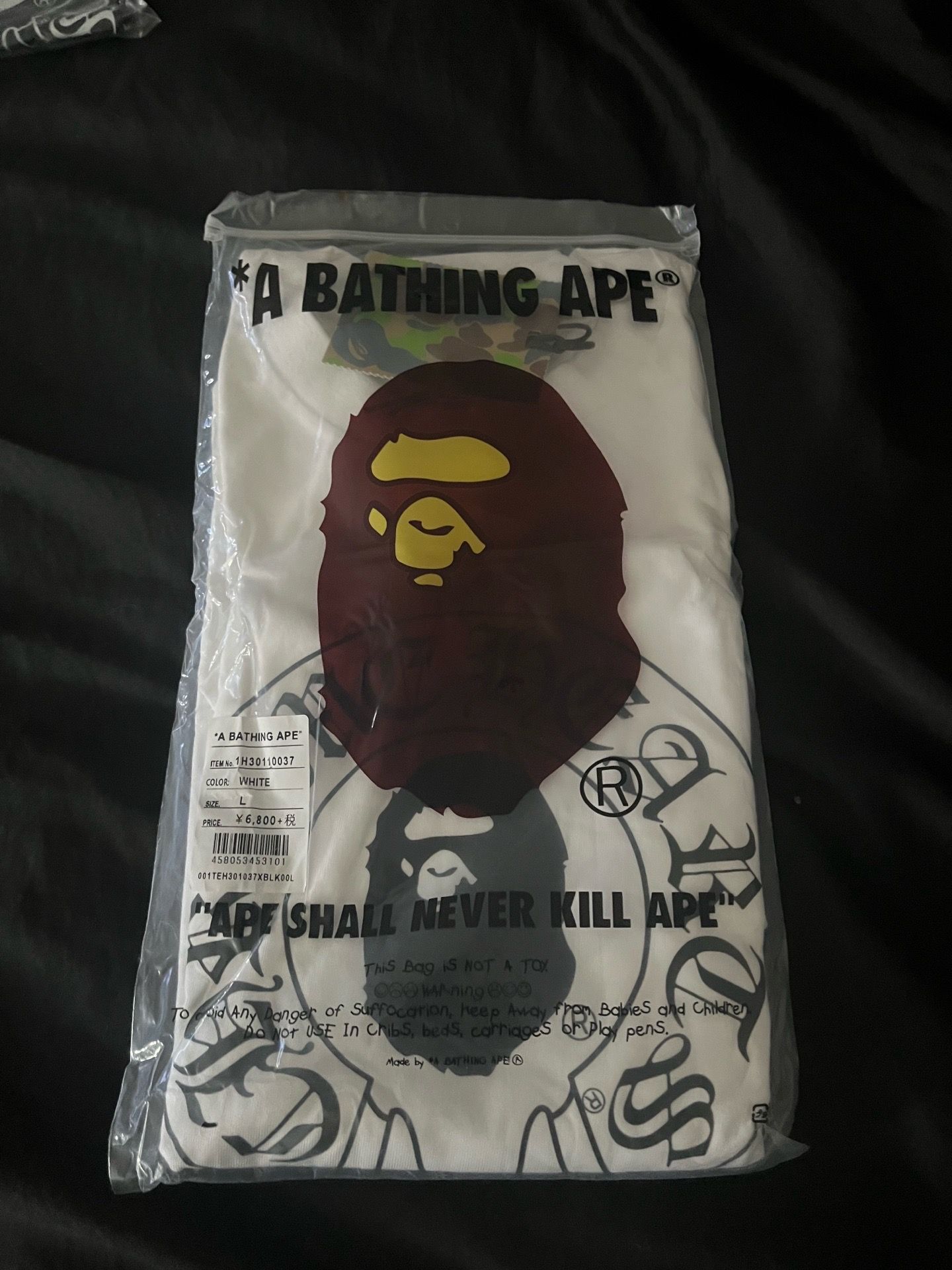 Chrome heart x bape shirt
