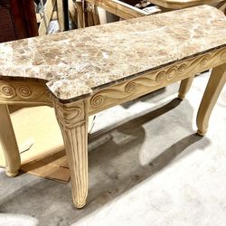 Bernhardt Marble Top Console Table 