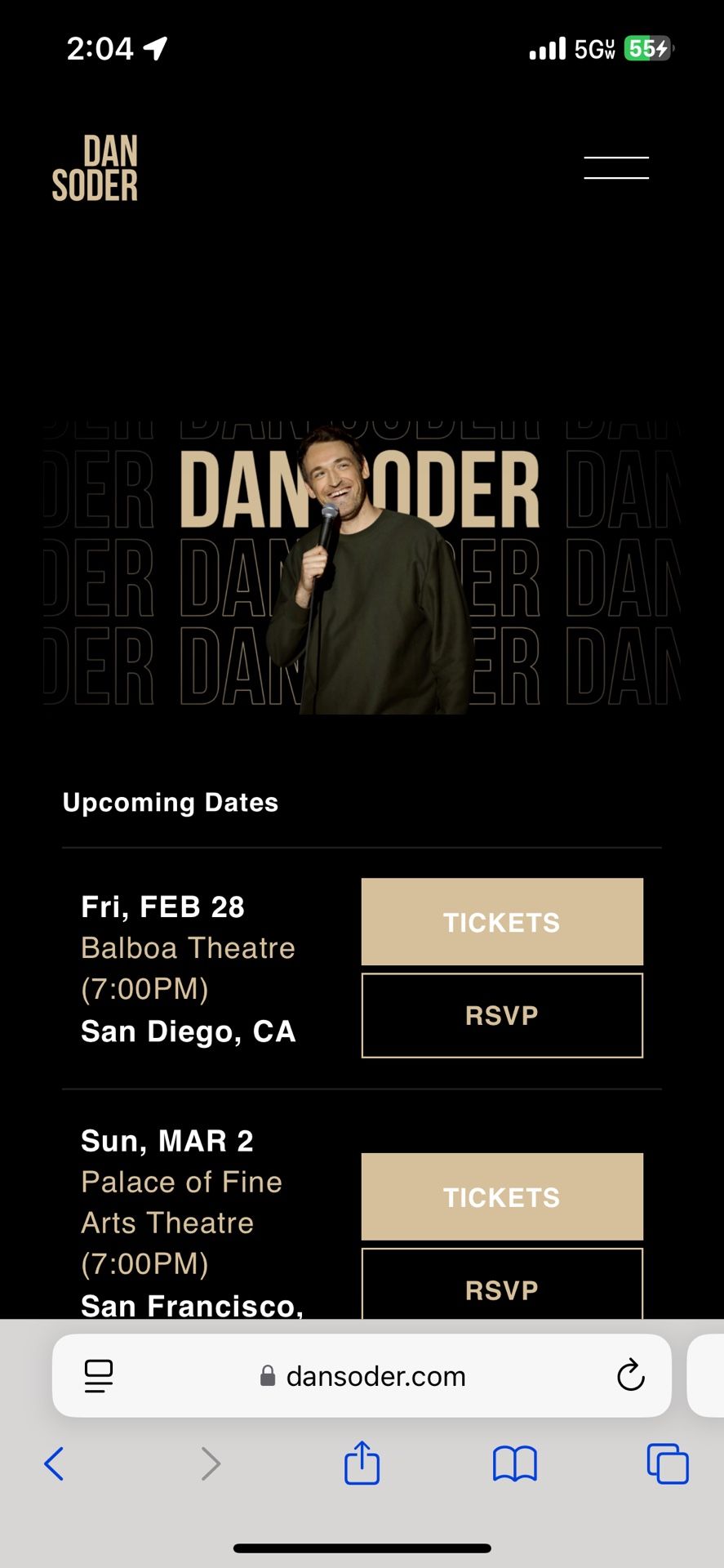 *Dan Soder tickets for sale 2/28*