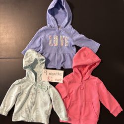 Baby Girl 9 Months Hoodies