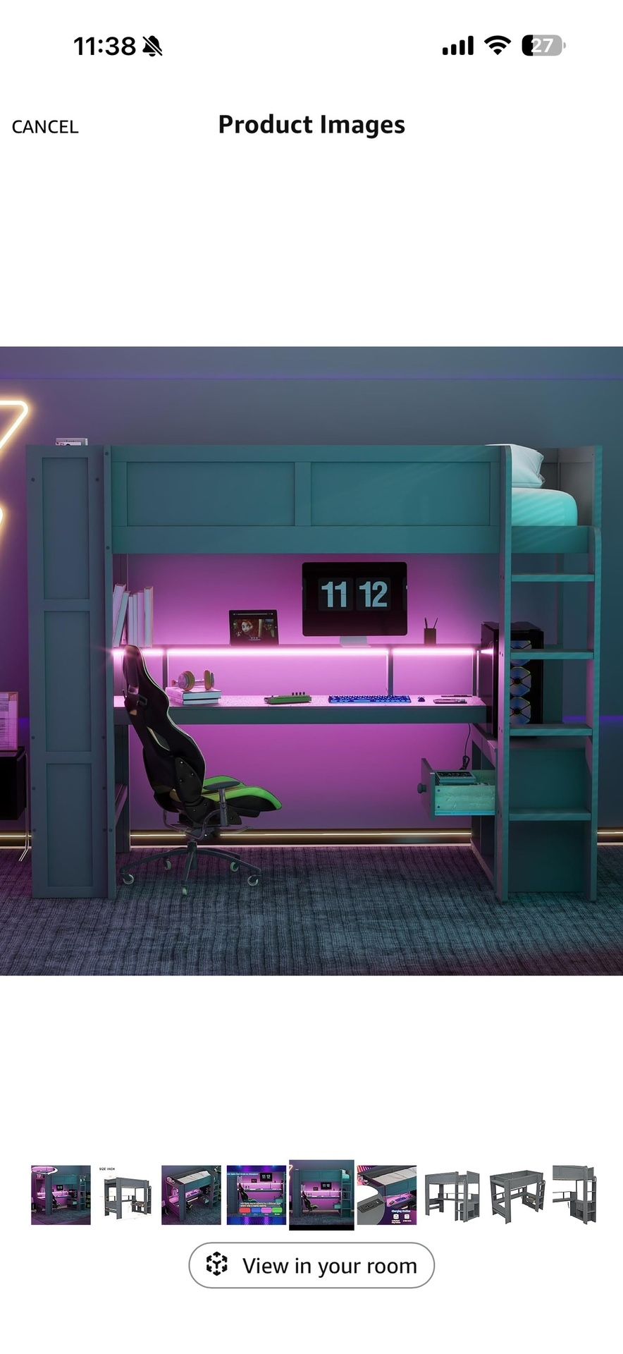 Twin Size Loft Bed Frame