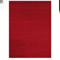 8/10 Solid Red Rug Carpet 