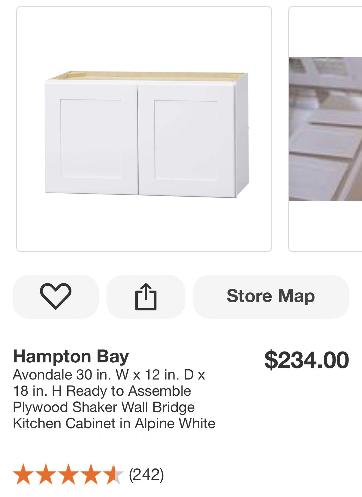 18in Wall Bridge Cabinet