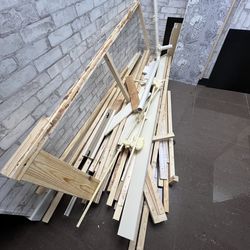 Free. Plywood and misc 2x4 and wood trim