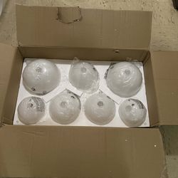 West Elm Glass Orb in Opal Chandelier Set - BNIB | Negotiable Price | Need Gone ASAP !