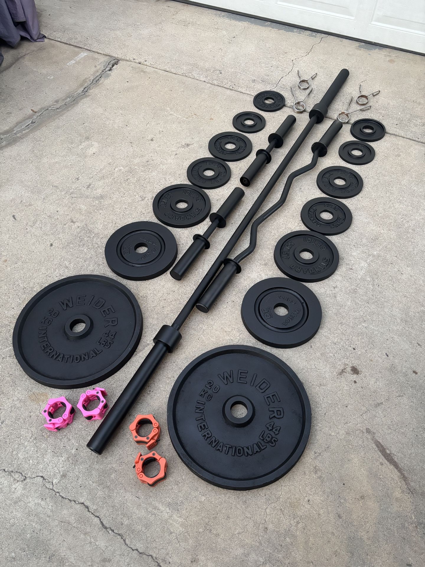 Olympic Weights, 7-ft Olympic Bar, EZ Curl Bar, Dumbbell Bars