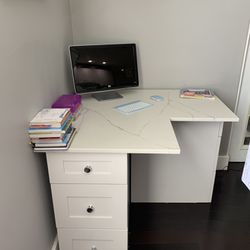 Corner  White Desk
