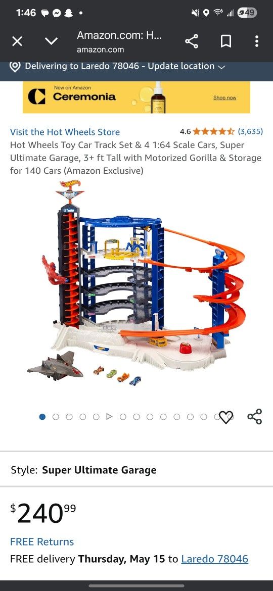 Hot Wheels Playset With Gorilla