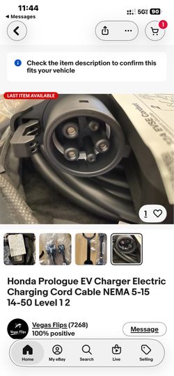 Honda Prologue EV Charger Electric Charging Cord Cable