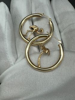 GOLD HOOP EARRINGS #29993