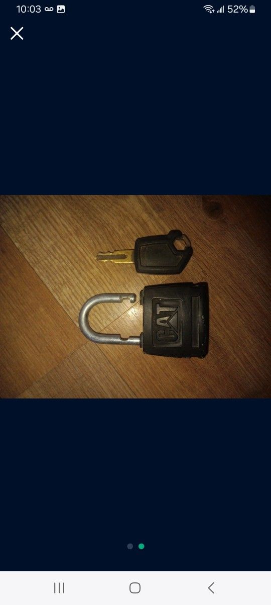 Universal Caterpillar Key For Heavy Machinery W/gascap Padlock ...