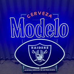 Las Vegas RAIDERS Modelo beer sign led sign neon sign bar man cave NFL