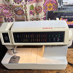 Singer Touch-Tronic 2010 Memory Sewing Machine with Foot Pedal Serviced And Sewin Great