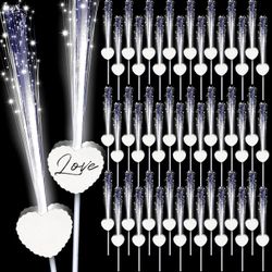 50 PCs LED Wedding Fiber Optic Wands Heart Shape Glow Sticks Wedding