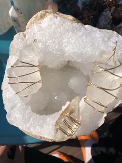 Copper Wrapped Clear Quartz 