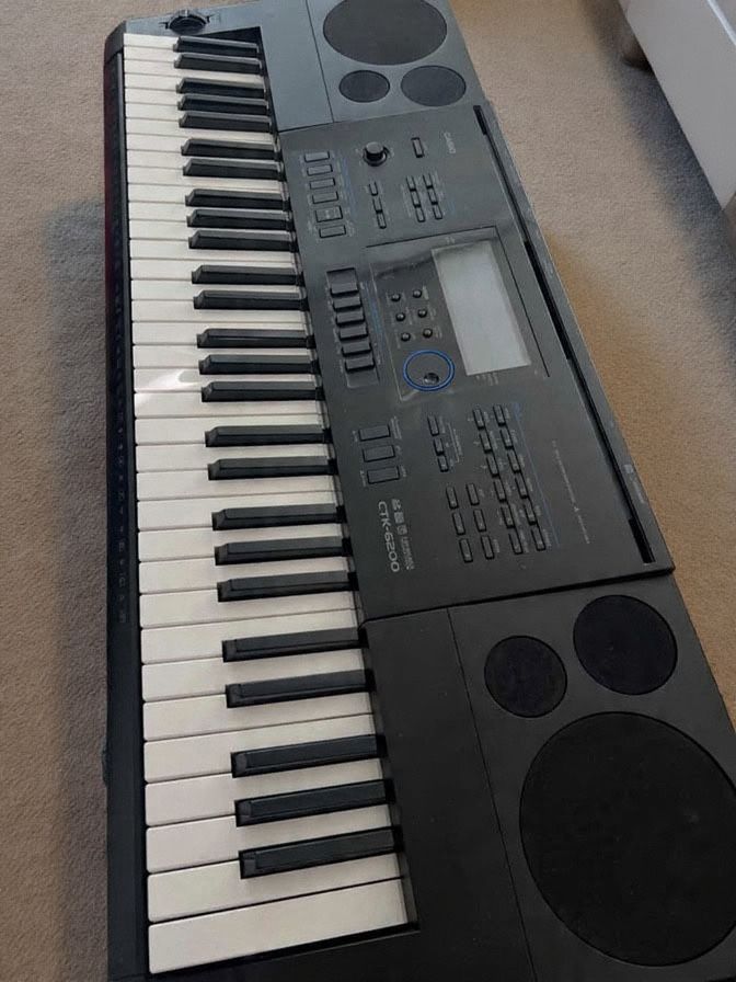 Used Casio CTK-6200 Keyboard + X Stand (NO CORDS)