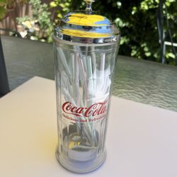 Coca Cola Glass Straw Holder