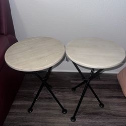 Folding side tables