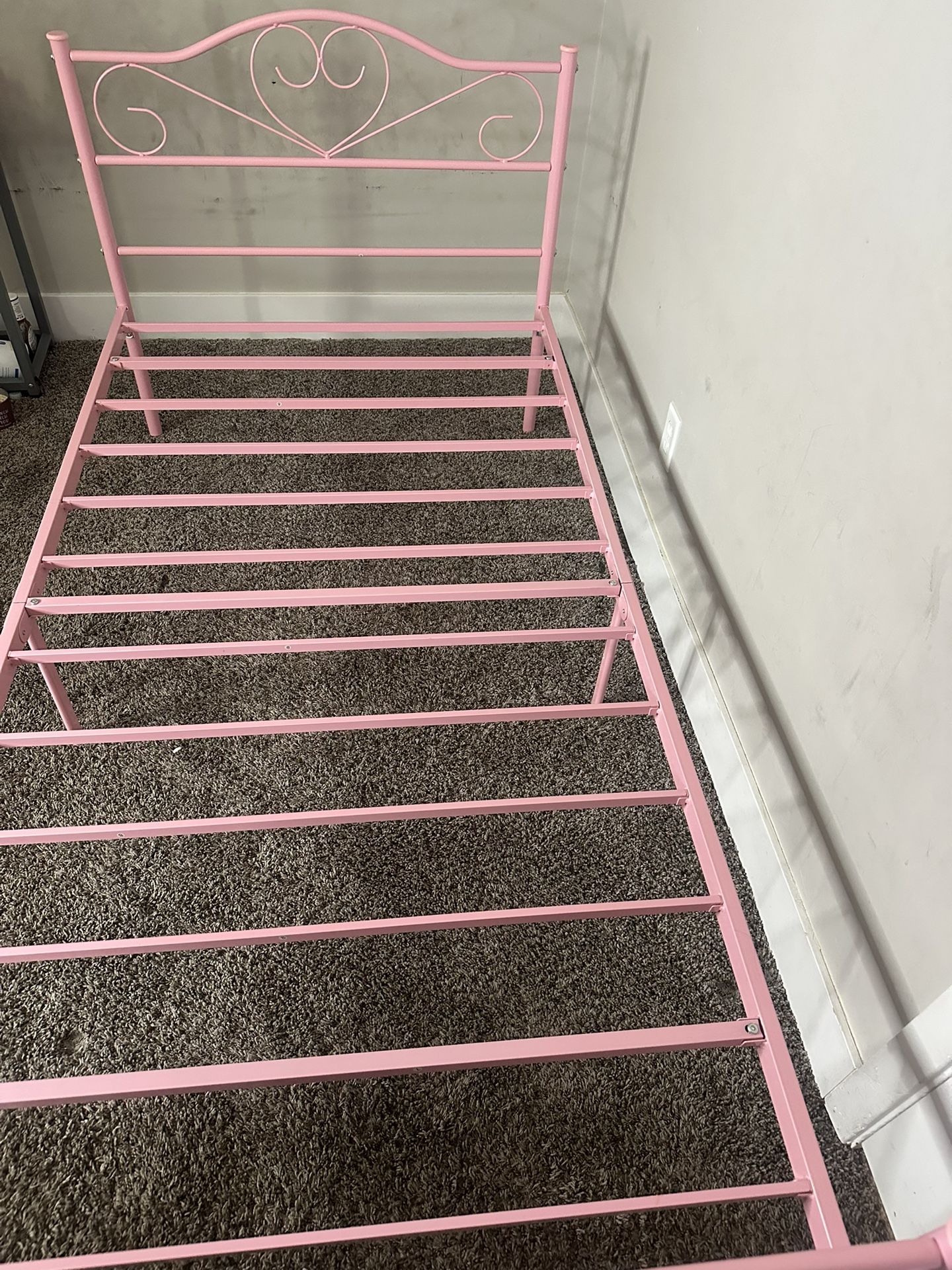 Twin Size Pink Bed Frame