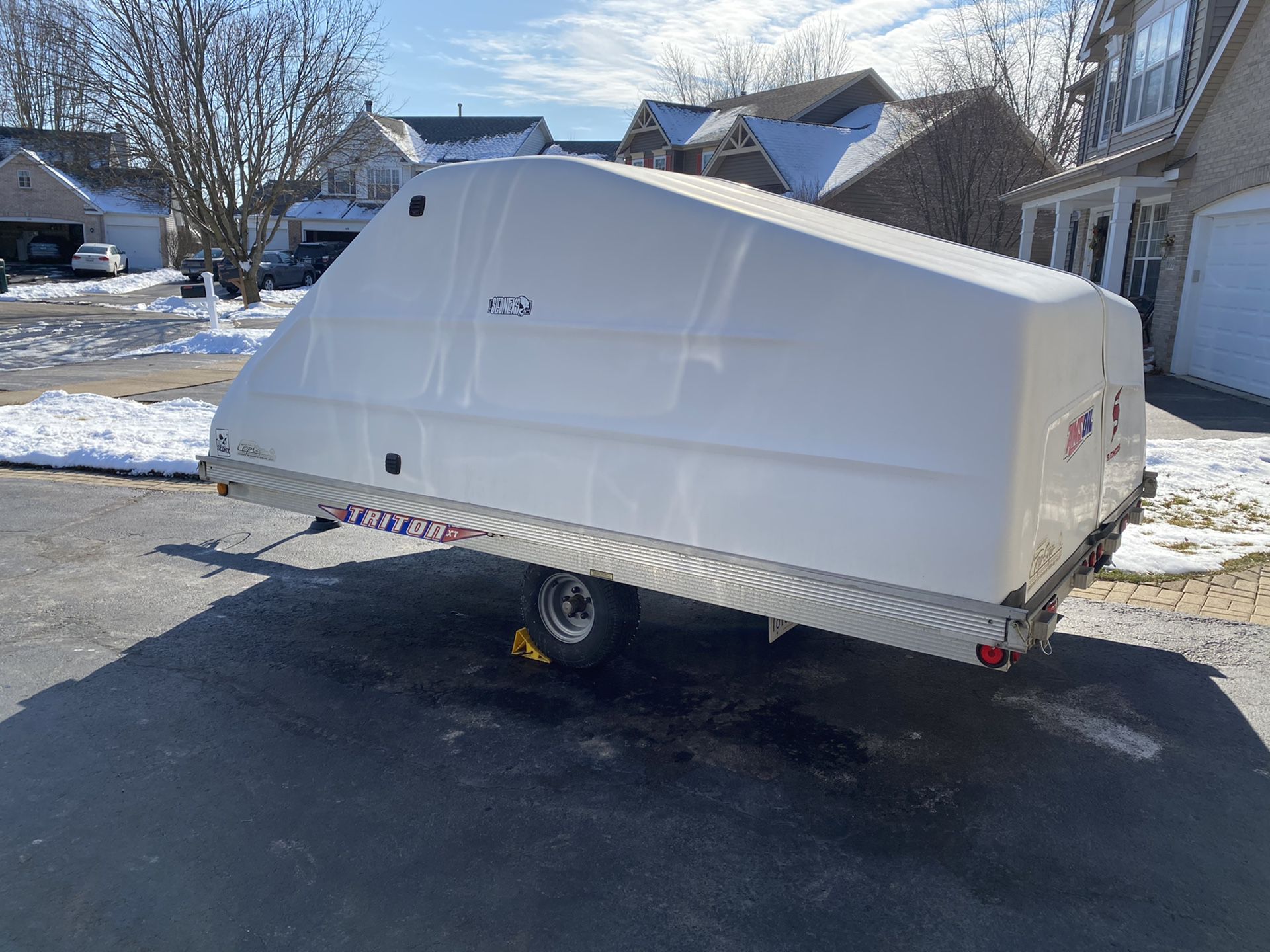 Enclosed snowmobile trailer 12’
