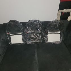 3 Clear Backpacks