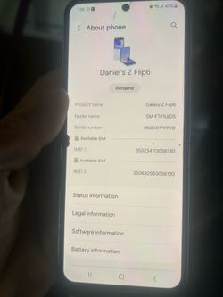 Unlocked Samsung flip 6 256 gb with two cases