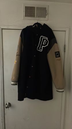 Varsity Letter Jacket Long Coat