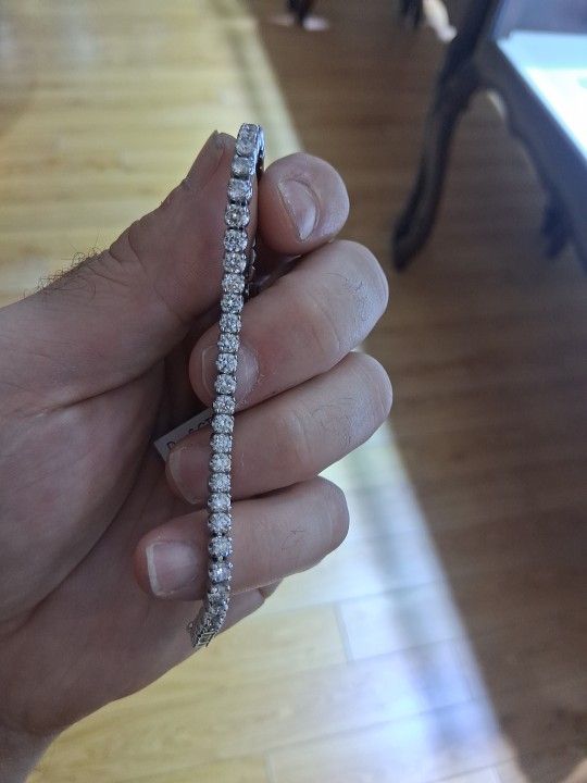 6 Ct Tennis Bracelet Natural Diamonds In 14k