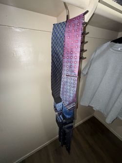 Ties for men set with clip and hanger