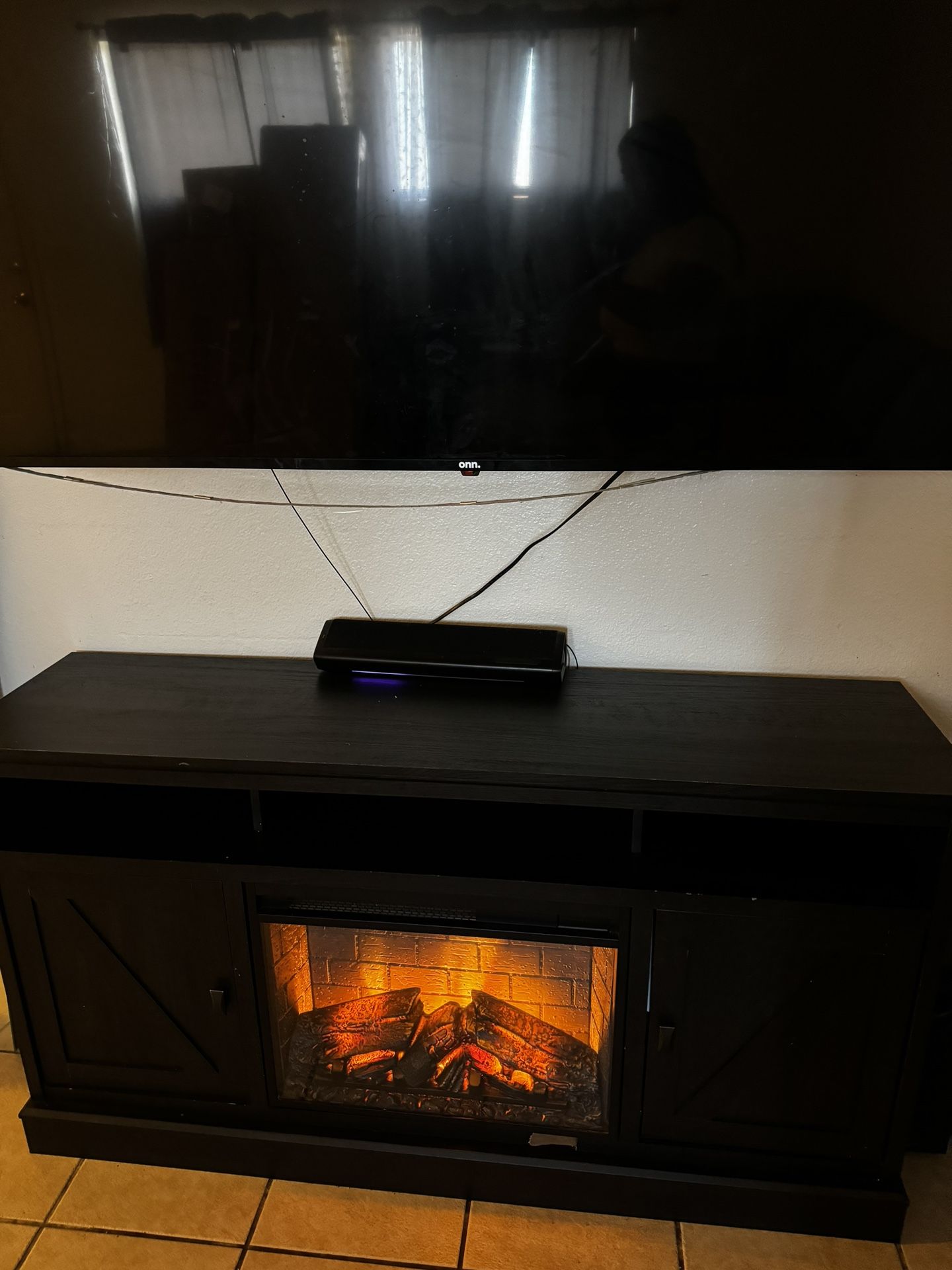 Ameriwood Home Ashton Lane Electric Fireplace TV Stand
