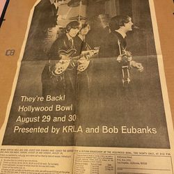 Original L.A. ad for Beatles Concert