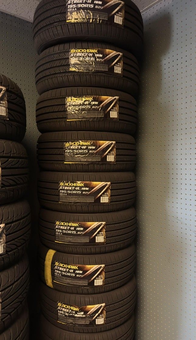195/50/15 Blackhawk Tire Set Brand New