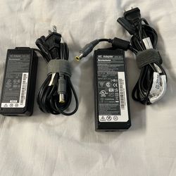 Genuine Lenovo ThinkPad Laptop AC Charger Power Adapter 65W & 90W 20V YELLOW ROUND TIP