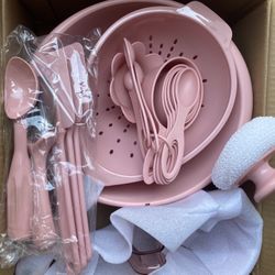 Pink Kitchen Utensils 16pcs