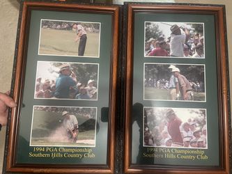 PGA Championship 1994 Southern Hills Country Club Framed Set Of 2 Prints