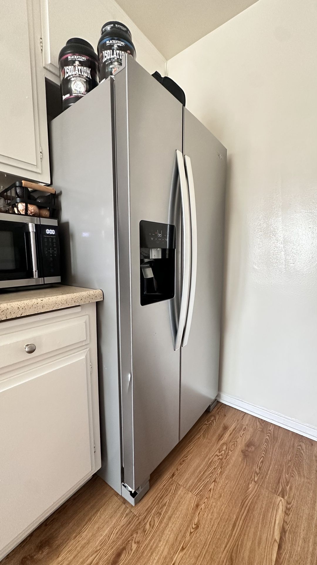 $699 (OBO) 66 x 32" Stainless steel, fridge 1 Year Warranty.