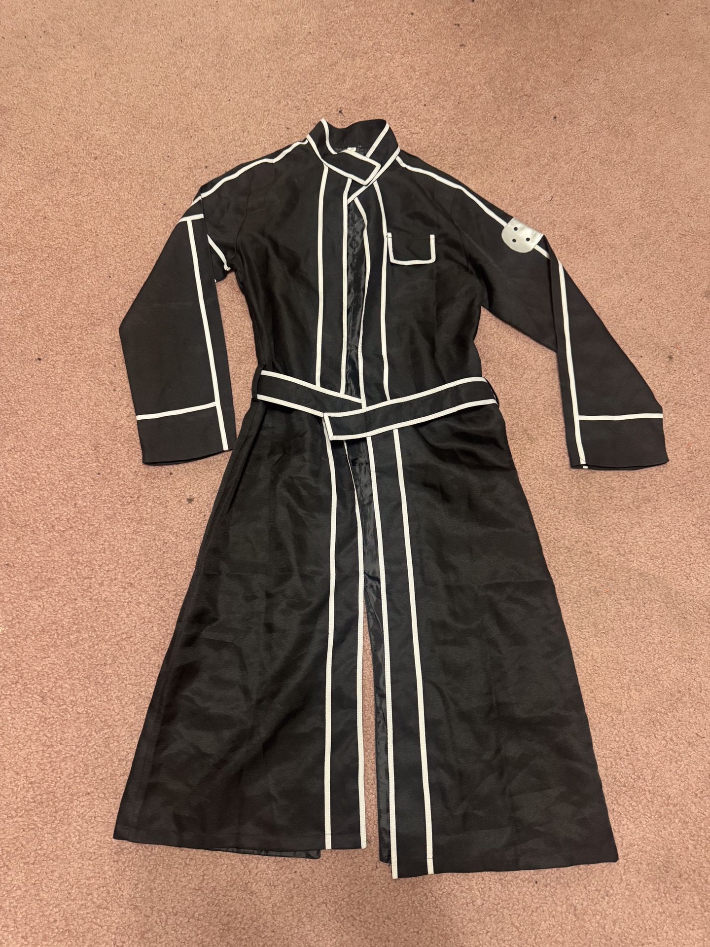 New Small black jacket suit long coat suit cosplay costume Rennisance outfit