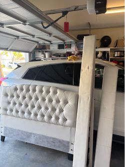 Queen bed, Headboard, footboard,side rails, metal frame
