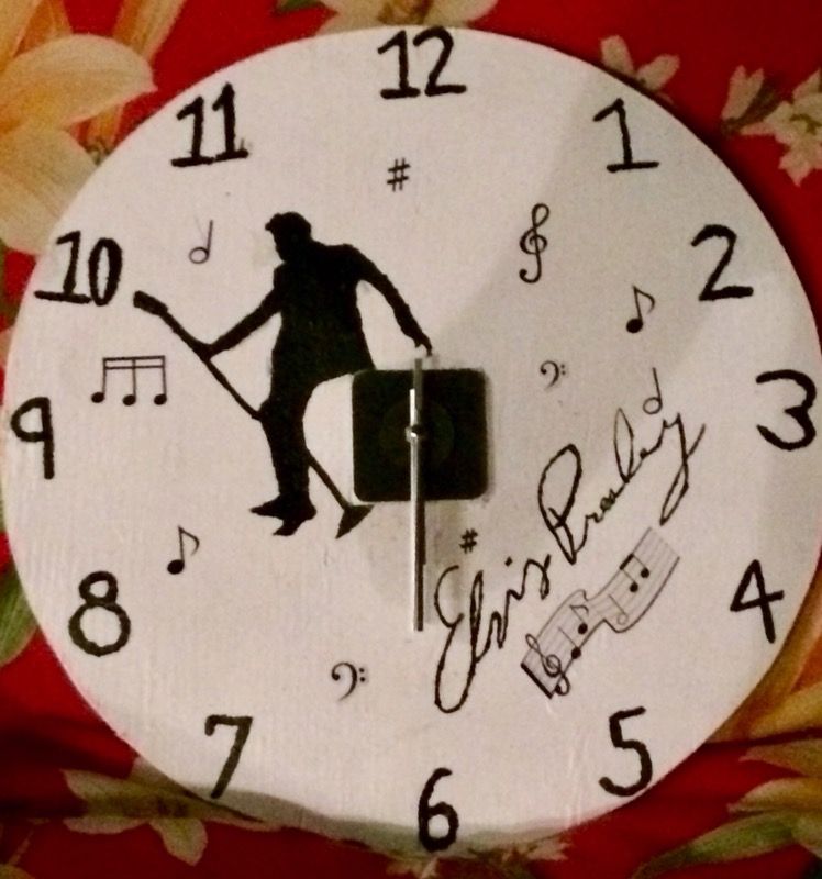 Elvis Presley hand made wall clock