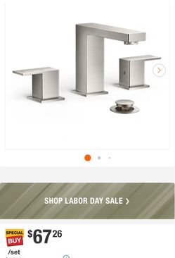 Brushed Nickel Widespread Bathroom Faucet Set
