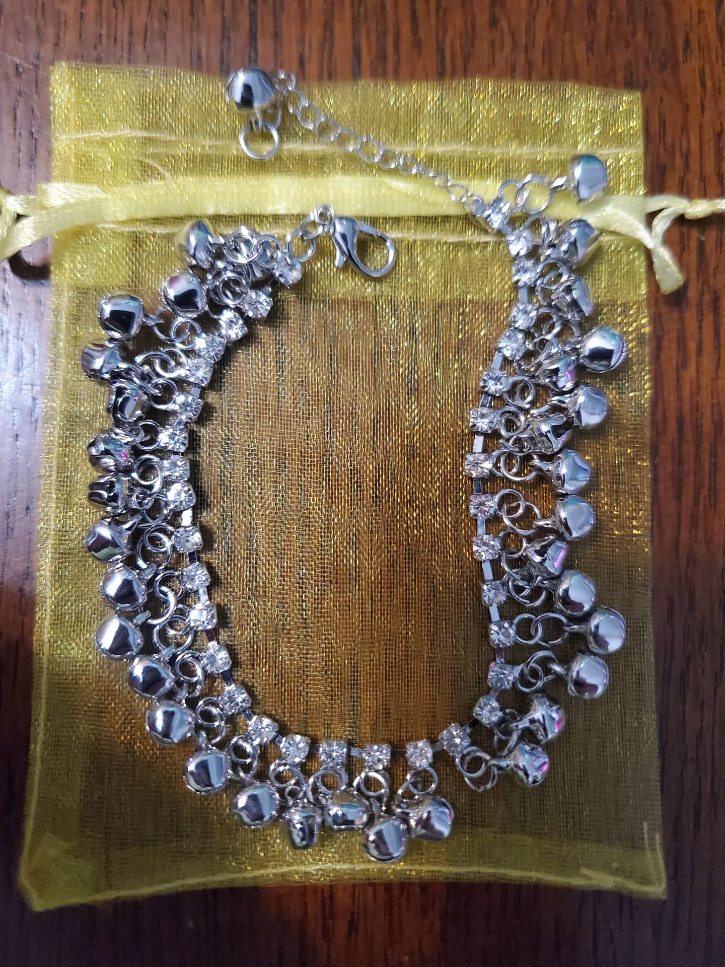 New bell tassel anklet with rhinestones